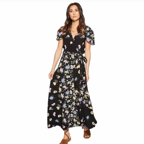Free People Dresses & Skirts - Free People Black Floral Maxi Dress